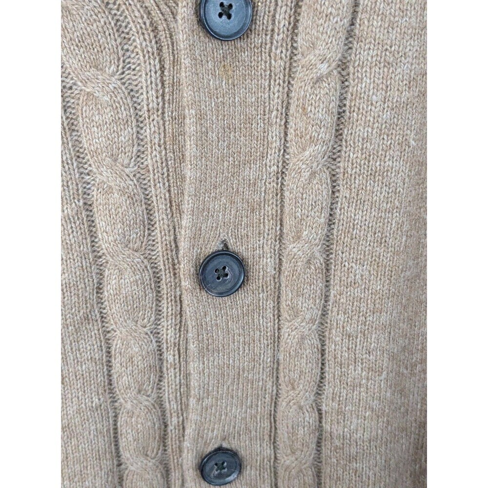 Brooks Brothers Country Club Cardigan Men’s Large Brown Alpaca Blend Italian - Picture 3 of 9